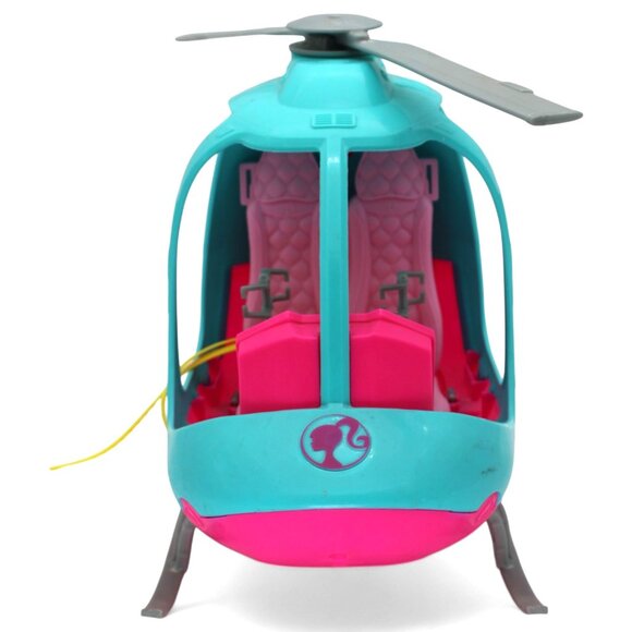 Barbie Helicopter Pink & Blue 2-Seater Toy With Spinning Rotors - Picture 2 of 10